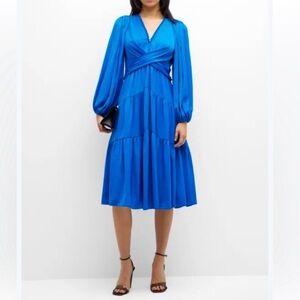 Kobi Halperin Vibrant Blue Long Sleeve Dress